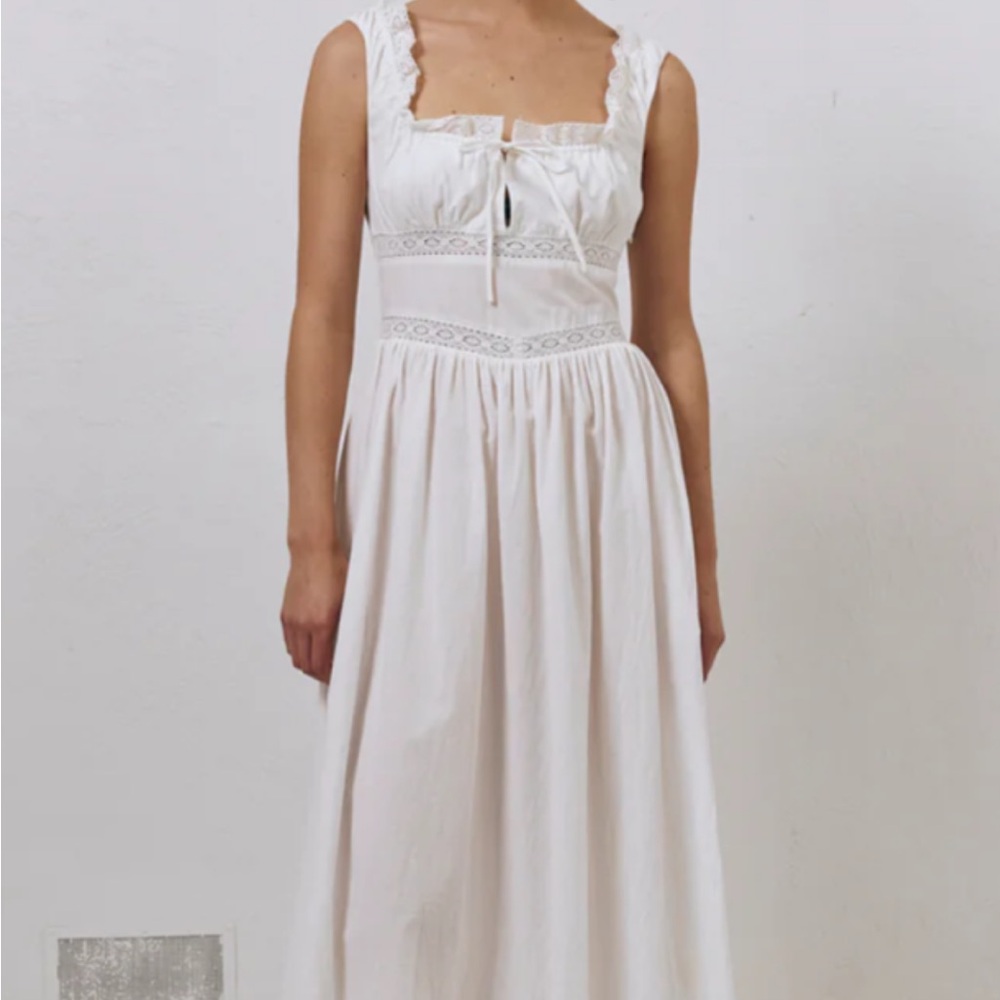 VRG GRL White Lace Maxi Dress
